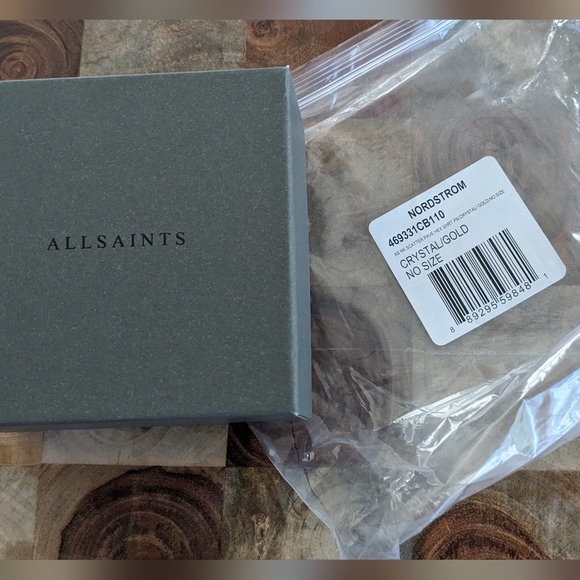 All Saints Scatter Crystal Hex Chain Necklace + Dust Bag New in Box ❤️ - Picture 4 of 10